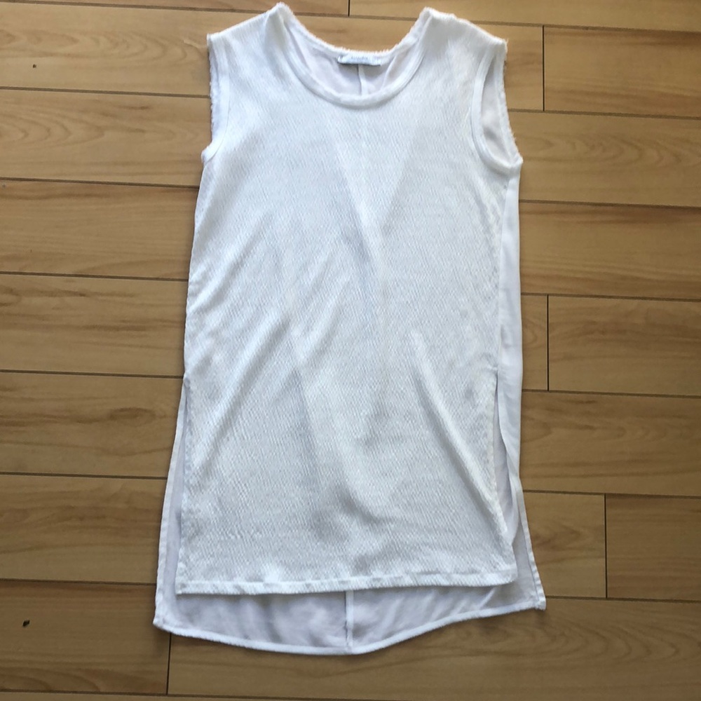 Mango White Tunic Blouse
